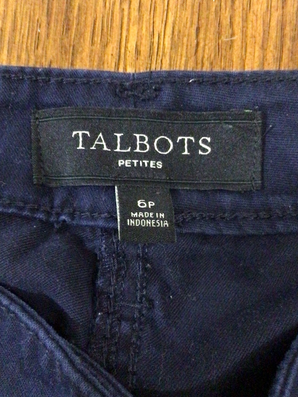Talbots navy blue skinny pants slacks - Picture 3 of 4